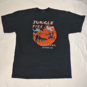 2006 Jungle Fire Montana Commemorative Tee Wildland Firefighter USFS Hanes Beefy